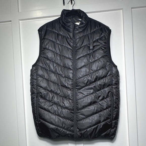 Modelo Other - Modelo Cerveza Mens Black USB Heated Puffer Vest Thermal Lining 5XL Big and Tall